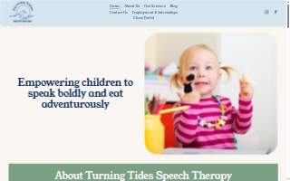 Turning Tides Speech Therapy website