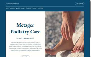 Metzger Podiatry Care website