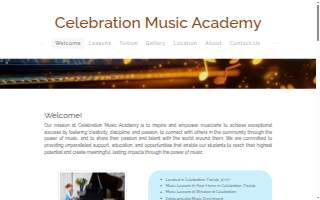Celebration Music Academy website
