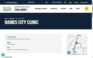 Haines City Health Department website
