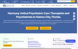 Harmony United Psychiatric Care - Haines City website