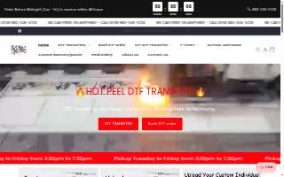 Melbees Ink & DTF Transfers and Embroidery Shop website