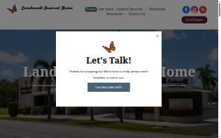 Landmark Funeral Home website