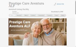 Prestige Care Aventura Assisted Living Facility (ALF) website