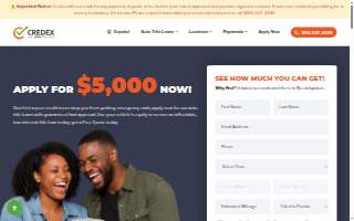 Credex Auto Title Loans Hialeah website