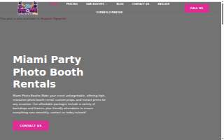 Miami Photo Booths of Hialeah Gardens website