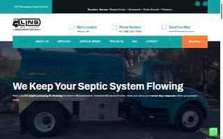 LINS Septic Corp of Hialeah website