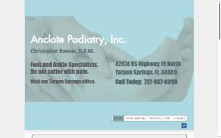 Anclote Podiatry, Inc. of Holiday website