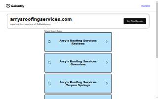 Arry's Roofing Services, Inc. website