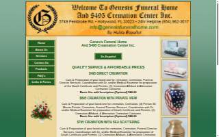 Genesis Funeral Home website