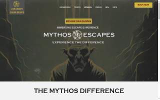 Mythos Escapes website