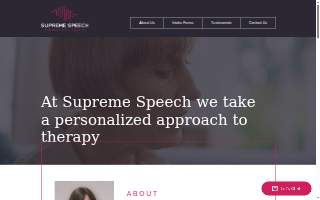 Supreme Speech Therapy website