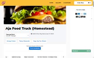 Aja Food Truck website