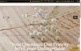 Claudia's Party Rentals website