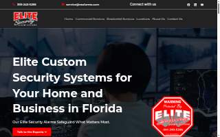 Elite Security Alarms website