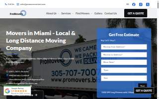 Pro Movers Miami of Miami Springs website