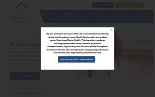 LIFE Home Health website