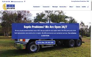 Moon Septic of Weston website