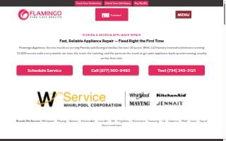 Flamingo Appliance Service website