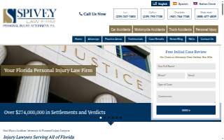 Spivey Law Firm, Personal Injury Attorneys, P.A. website