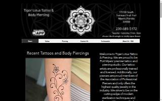 Tiger Lotus Tattoo and Piercing of Iona website