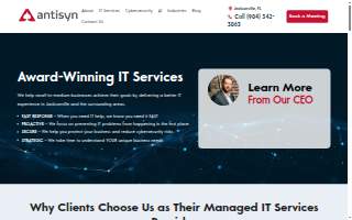 Antisyn - Jacksonville Managed IT Services Company website