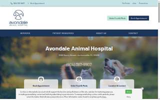 Avondale Animal Hospital website