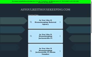 As You Like It Housekeeping Referral Agency website
