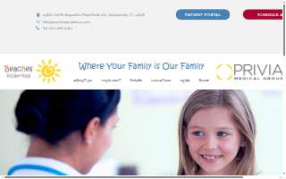 Beaches Pediatrics website