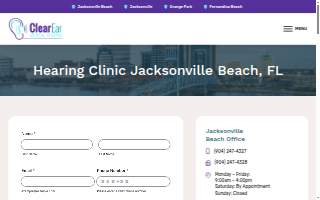 Clear Ear Medical Hearing of Jacksonville Beach website