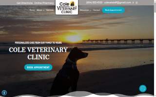 Cole Veterinary Clinic website