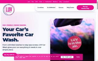 LUV Car Wash website