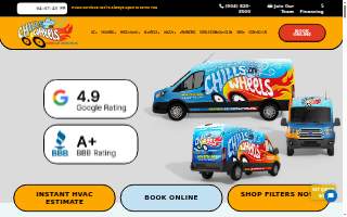 Chills On Wheels Heating & Air Contractors, Inc. website