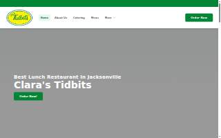 Clara's Tidbits Restaurant website