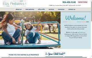 Ellis Pediatrics website