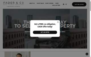 Fader & Co. We Buy Homes and Land Jacksonville Florida website