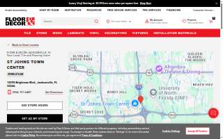 Floor & Decor of Jacksonville website