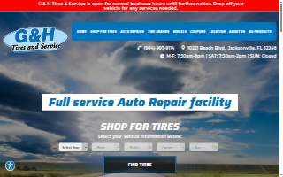 G&H Tires And Service website