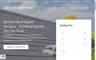John & Sons Roof Repair website