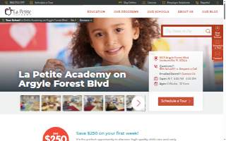 La Petite Academy on Argyle Forest Blvd website