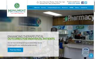 Monument Pharmacy website
