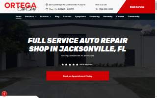 Ortega Car Care website