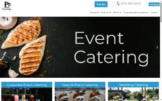 PJ'S Catering website