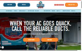 Reliable Ducts Heating and Cooling website