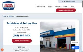 Sandalwood Automotive - a Main Street Auto shop website