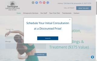 Semegon Chiropractic Health Center website