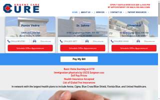 Urgent Care Cure at Ponte Vedra of Jacksonville website