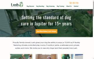 Lush Dog Resort website