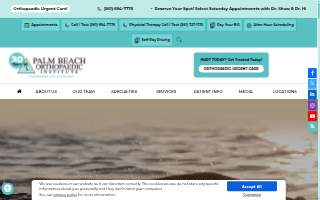 Palm Beach Orthopaedic Institute: Jupiter website