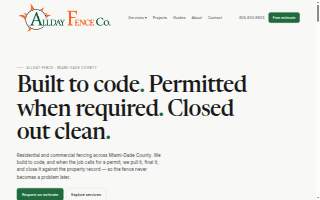 allday Fence Company website